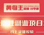 黄岛主实操性小红书副业项目，教你快速起号并出号，万粉单价1000左右