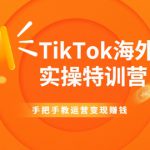 TikTok海外掘金实操特训营：手把手教运营变现赚钱