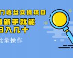 得物冷门收益实操项目，0基础新手就能单号日入几十，可批量操作