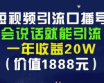 安妈·短视频引流口播号，会说话就能引流，一年收益20W（价值1888元）