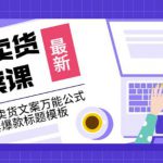 《视频卖货文案课》附送19条卖货文案万能公式+16套爆款标题模板