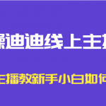 暴躁迪迪线上主播课，金牌主播教新手小白如何开播