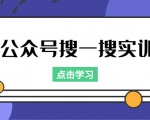 公众号搜一搜实训，收录与恢复收录、 排名优化黑科技，附送工具（价值998元）