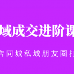 实体同城获客必学私域成交进阶课，实体店同城私域朋友圈打造