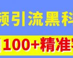 视频引流黑科技玩法，不花钱推广，视频播放量达到100万+，每日100+精准客源