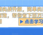 营销实战升级，简单实用落地有效，帮你省下百万咨询费用