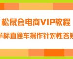 松鼠会电商VIP教程：松鼠《付费推广标品·半标直通车操作针对性答疑&诊断》