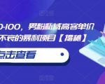 一单利润80-100，男粉私域高客单价玩法，经久不衰的暴利项目【揭秘】