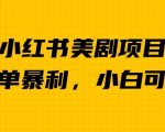 外面卖1980的小红书美剧项目，单日收益1000＋，小众暴利的赛道【揭秘】