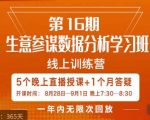 宁静·生意参谋数据分析学习班，解决商家4大痛点，学会分析数据，打造爆款！