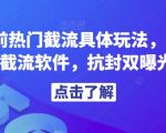 解析当前热门截流具体玩法，附赠全新快手截流软件，抗封双曝光脚本【揭秘】