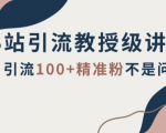 B站引流教授级讲解，细节满满，日引流100+精准粉不是问题【揭秘】