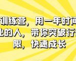 板砖训练营，用一年时间成为专业的人，带你突破行动局限，快速成长