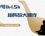 十万个富翁修炼宝典15.单号1k-1.5k，矩阵放大操作