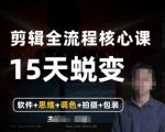 阿晖【全能剪辑高手训练营】剪辑+思维+调色+拍摄+包装（5合1）