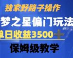 独家野路子玩法，无视机制，元梦之星偏门操作，单日收益3500+，保姆级教学【揭秘】