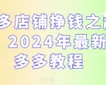 多多店铺挣钱之起店，2024年最新拼多多教程