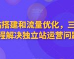 独立站搭建和流量优化，三合一课程解决独立站运营问题