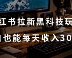 黑科技玩法之：小红书拉新，小白也能日入300元【操作视频教程+黑科技工具】【揭秘】