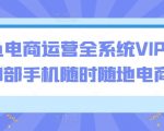 闲鱼电商运营全系统VIP实操课，1部手机随时随地电商卖货