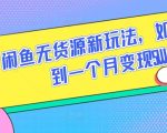 闲鱼无货源新玩法，如何做到一个月变现5W【揭秘】