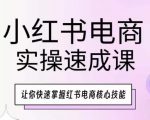 小红书电商实操速成课，让你快速掌握红书电商核心技能