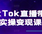 TikTok直播带货实操变现课：系统起号、科学复盘、变现链路、直播配置、小店操作流程、团队搭建等。