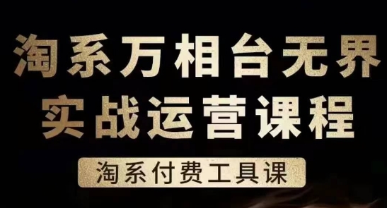 淘系万相台无界实战运营课，淘系付费工具课