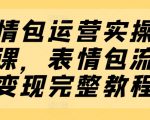 表情包运营实操系列课，表情包流量变现完整教程