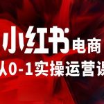 小红书电商从0-1实操运营课，让你从小白到精英