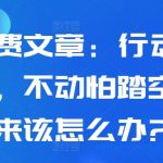 某付费文章：行动怕亏本，不动怕踏空，接下来该怎么办?