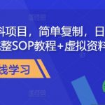 教务资料项目，简单复制，日入500元【完整SOP教程+虚拟资料】