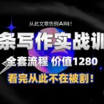 11月最新头条1280付费课程，手把手教你日入300+  教你写一篇没有“AI味的文章”，附赠独家指令【揭秘】