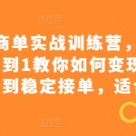 小红书商单实战训练营，全网首发，从0到1教你如何变现，从起号涨粉到稳定接单，适合新手