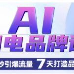 AI闪电品牌课，一键写广告语，3秒出创意图，7天打造品牌，引爆流量