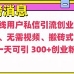 快手最新引流创业粉方法，无需养号、无需视频、搬砖式引流法【揭秘】