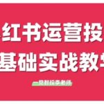 小红书运营投流，小红书广告投放从0到1的实战课，学完即可开始投放